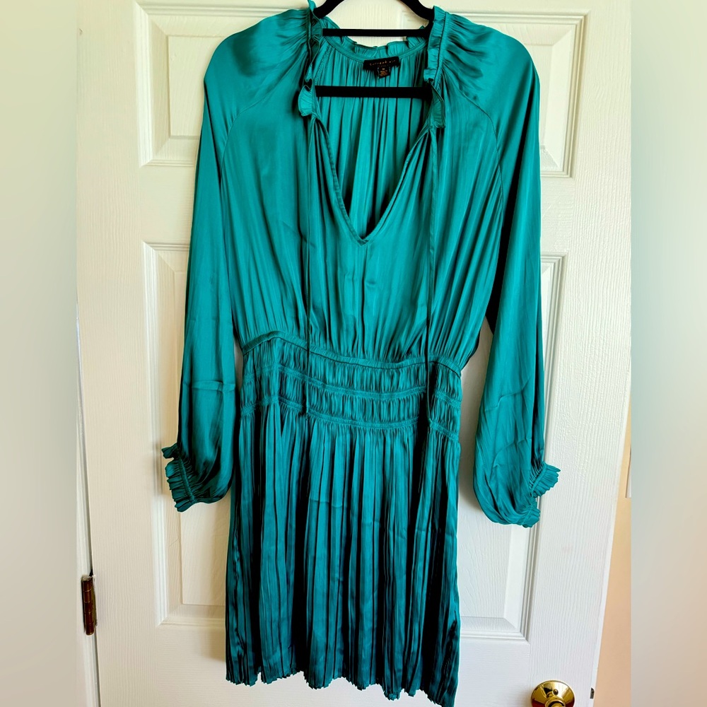 Anthropologie Currentair Teal Mini Dress